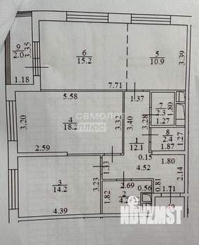 3-к квартира, вторичка, 80м2, 6/24 этаж