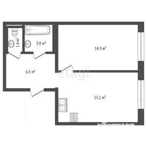1-к квартира, вторичка, 40м2, 6/25 этаж