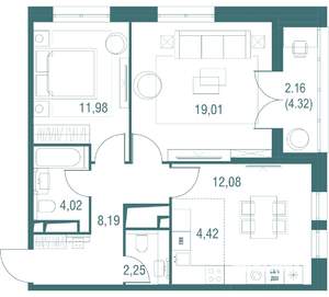 3-к квартира, вторичка, 64м2, 20/24 этаж
