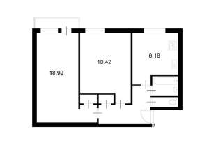 2-к квартира, вторичка, 44м2, 5/9 этаж