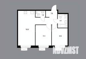 2-к квартира, вторичка, 55м2, 5/15 этаж