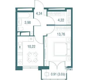 1-к квартира, вторичка, 37м2, 5/24 этаж