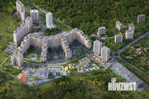 1-к квартира, строящийся дом, 37м2, 17/24 этаж