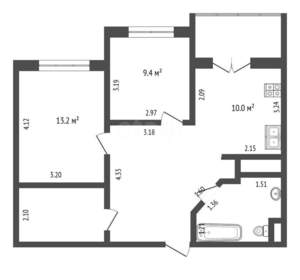 2-к квартира, вторичка, 65м2, 5/20 этаж