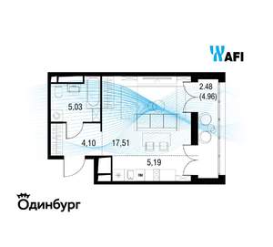 Студия квартира, вторичка, 34м2, 23/24 этаж