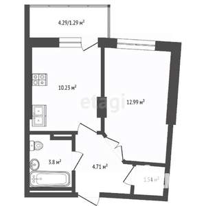 1-к квартира, вторичка, 33м2, 11/25 этаж