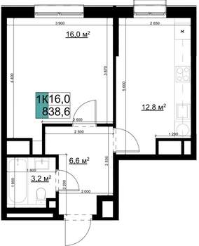 1-к квартира, вторичка, 39м2, 7/24 этаж
