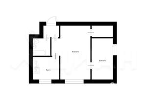 2-к квартира, вторичка, 44м2, 1/9 этаж