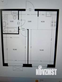 2-к квартира, вторичка, 35м2, 14/25 этаж