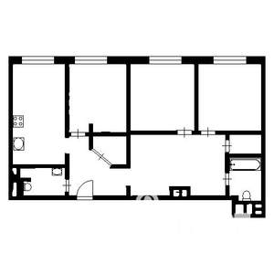 4-к квартира, вторичка, 96м2, 12/28 этаж