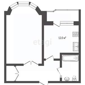 1-к квартира, вторичка, 45м2, 13/24 этаж