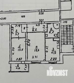 3-к квартира, вторичка, 68м2, 15/22 этаж