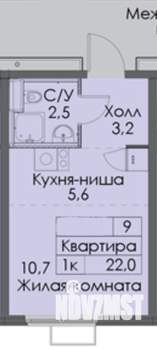 Студия квартира, вторичка, 22м2, 11/26 этаж