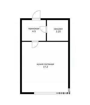 Студия квартира, вторичка, 24м2, 22/23 этаж