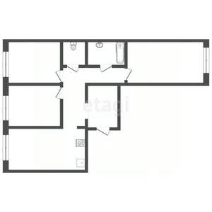 3-к квартира, вторичка, 87м2, 1/15 этаж