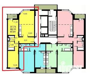 3-к квартира, вторичка, 67м2, 11/20 этаж