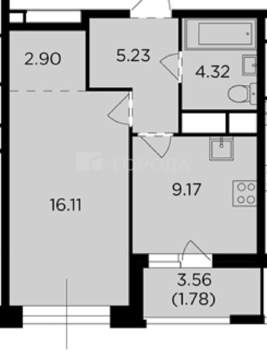1-к квартира, вторичка, 38м2, 8/24 этаж