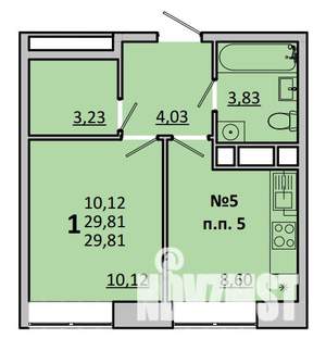 1-к квартира, вторичка, 30м2, 2/17 этаж