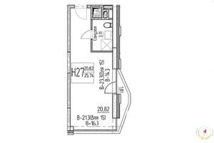 Студия квартира, вторичка, 26м2, 13/16 этаж