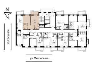 1-к квартира, вторичка, 47м2, 3/19 этаж
