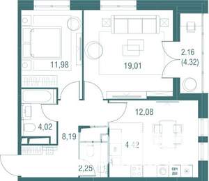 3-к квартира, вторичка, 64м2, 21/24 этаж