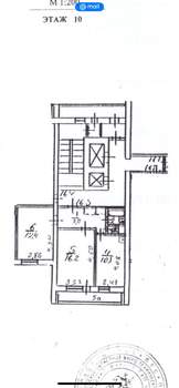 2-к квартира, вторичка, 50м2, 10/16 этаж