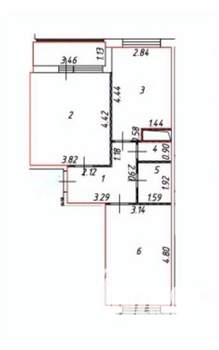 2-к квартира, вторичка, 59м2, 16/22 этаж