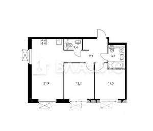 2-к квартира, вторичка, 60м2, 12/25 этаж