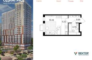 2-к квартира, вторичка, 37м2, 18/24 этаж