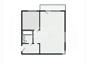 1-к квартира, вторичка, 31м2, 4/5 этаж