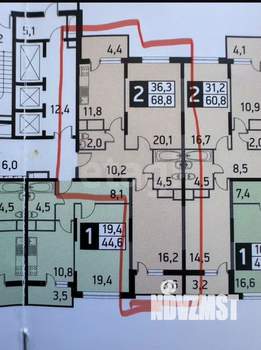 2-к квартира, вторичка, 63м2, 22/27 этаж