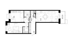 2-к квартира, вторичка, 68м2, 8/19 этаж