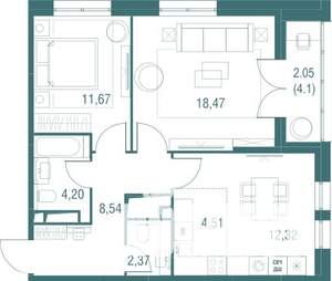 3-к квартира, вторичка, 64м2, 20/24 этаж