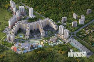 1-к квартира, строящийся дом, 38м2, 24/24 этаж