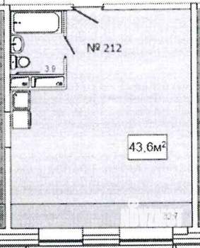 1-к квартира, вторичка, 44м2, 25/25 этаж