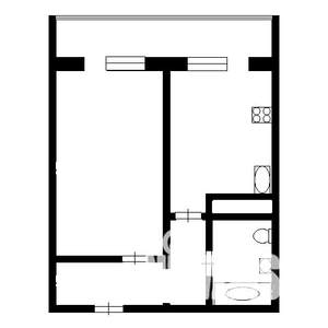 1-к квартира, вторичка, 41м2, 22/22 этаж