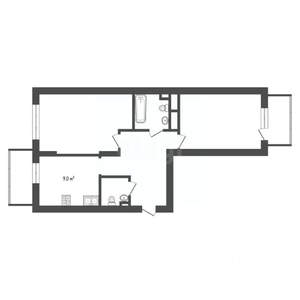 2-к квартира, вторичка, 69м2, 8/17 этаж