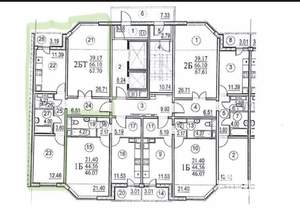 2-к квартира, вторичка, 66м2, 3/21 этаж