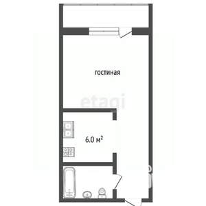 Студия квартира, вторичка, 31м2, 6/22 этаж