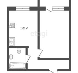 1-к квартира, вторичка, 49м2, 18/25 этаж