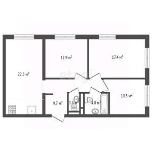 3-к квартира, вторичка, 78м2, 2/25 этаж