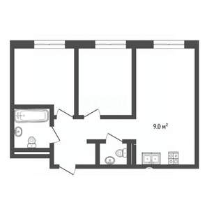 2-к квартира, вторичка, 48м2, 10/24 этаж