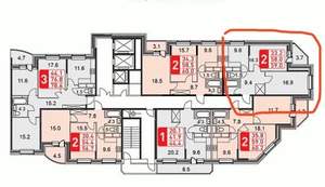 2-к квартира, вторичка, 60м2, 3/25 этаж