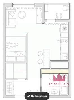 1-к квартира, вторичка, 29м2, 19/26 этаж