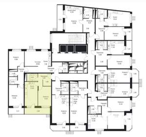 1-к квартира, вторичка, 45м2, 6/25 этаж