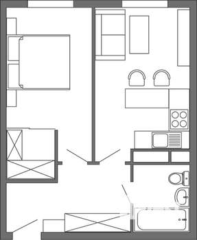 1-к квартира, вторичка, 42м2, 25/25 этаж