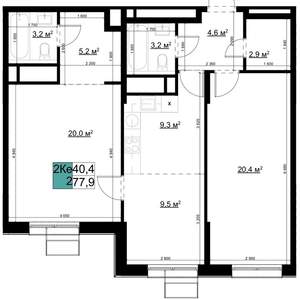 3-к квартира, вторичка, 78м2, 23/24 этаж