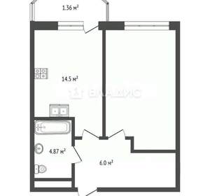 2-к квартира, вторичка, 47м2, 7/24 этаж