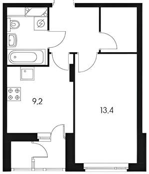 1-к квартира, вторичка, 34м2, 13/25 этаж