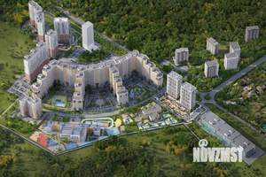 1-к квартира, строящийся дом, 46м2, 18/24 этаж